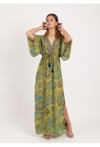 VESTIDO LARGO HASSINA VERDE