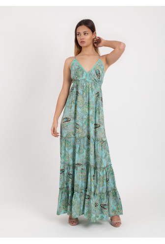 VESTIDO CELESTE EMILIO GOLD