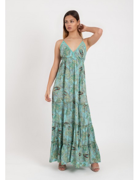 VESTIDO CELESTE EMILIO GOLD