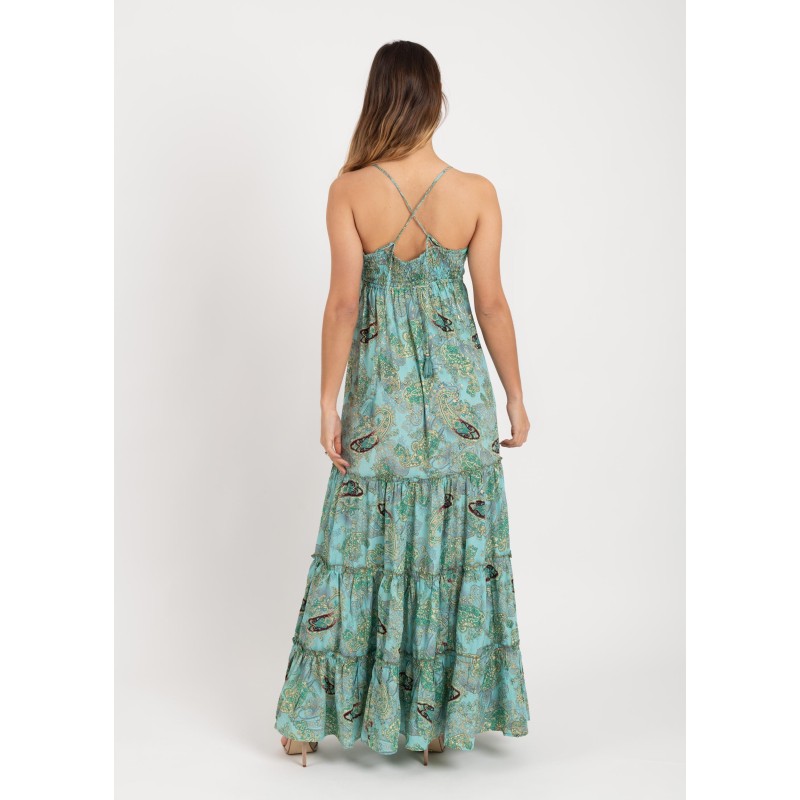 VESTIDO CELESTE EMILIO GOLD