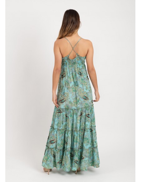 VESTIDO CELESTE EMILIO GOLD