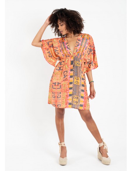 VESTIDO HASSINA NARANJA SHORT