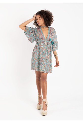 VESTIDO CELESTE HASSINA...