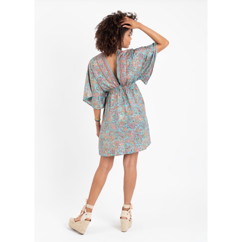 VESTIDO CELESTE HASSINA SHORT G