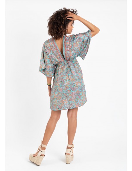 VESTIDO CELESTE HASSINA SHORT G