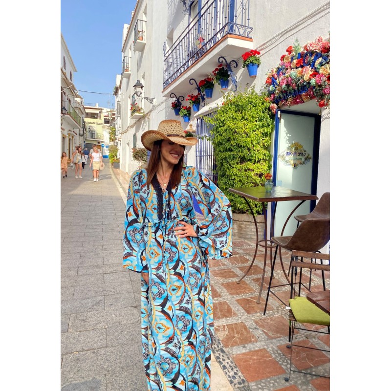 VESTIDO TINA ESTAMPADO AZUL