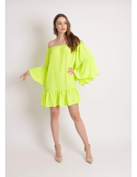 VESTIDO CORTO JUANA NEÓN