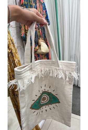 Bolso bugla Ojo Block Print