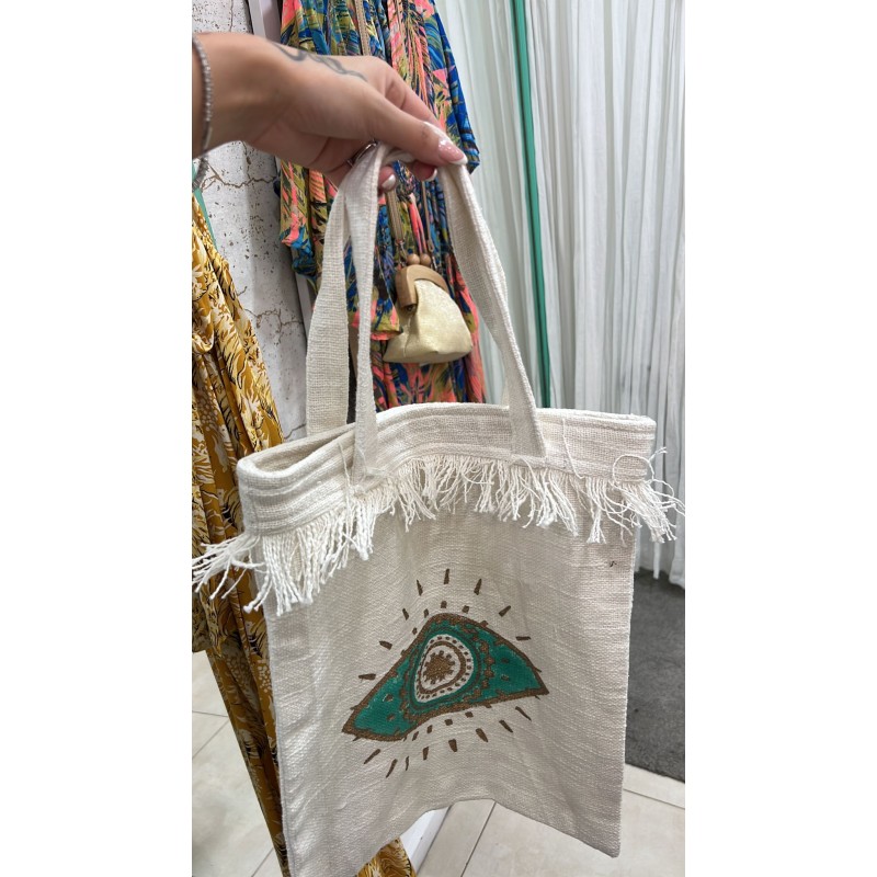 Bolso bugla Ojo Block Print